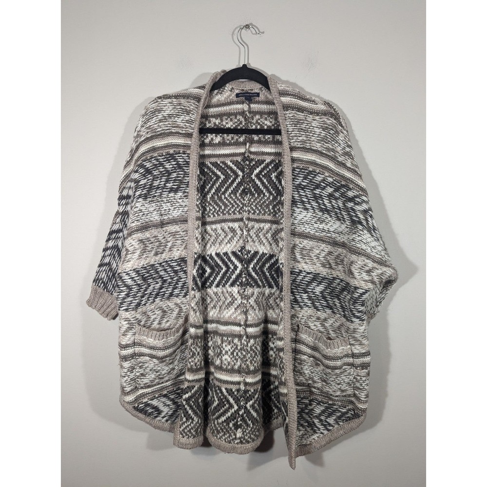 American Eagle Womens Wool‎ Blend Cardigan XS/S Western Boho Loungewear Aztec